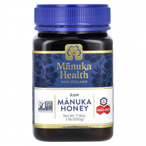 Manuka Health, Необработанный мед манука, UMF 13+, MGO 400+, 500 г (17,6 унции) в Москве - eco-herb.ru | фото