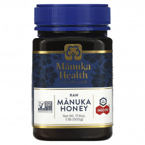 Manuka Health, Необработанный мед манука, UMF 6+, MGO 115+, 500 г (17,6 унции) в Москве - eco-herb.ru | фото