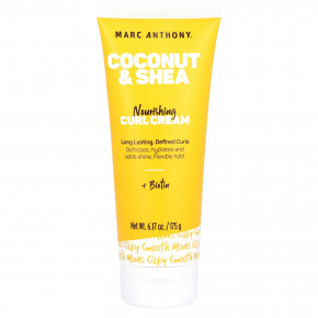Marc Anthony, 100% кокосовое масло первого отжима и масло ши, крем для локонов, 175 мл (5,9 жидк. унц.) - описание | фото