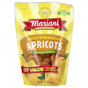 Mariani Dried Fruit, Средиземноморские абрикосы, 454 г (16 унций) - описание | фото