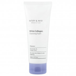 Mary & May, белая очищающая пенка с коллагеном, 150 мл (5,07 жидк. унции) - описание | фото