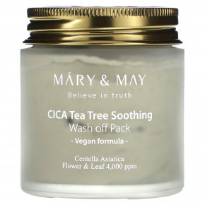 Mary & May, CICA Tea Tree Soothing, смываемая маска, 125 г (4,4 унции) в Москве - eco-herb.ru | фото