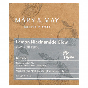 Mary & May, Lemon Niacinamide Glow, смываемая маска, 125 г (4,4 унции) в Москве - eco-herb.ru | фото