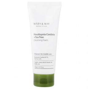Mary & May, очищающая пенка с хауттюйнии (Houttuynia cordata) и чайным деревом, 150 мл (5,07 жидк. унции) - описание | фото