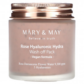 Mary & May, Rose Hyaluronic Hydra, смывающая маска, 125 г (4,4 унции) в Москве - eco-herb.ru | фото