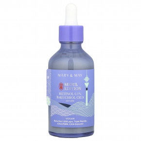 Mary & May, Seoul Edition, 0,1% сыворотка с ретинолом и бакучиолом, без отдушек, 80 мл (2,7 жидк. Унции) - описание | фото