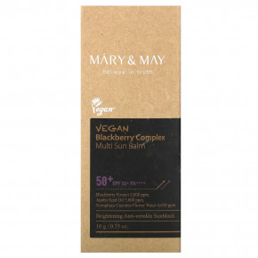 Mary & May, Vegan Blackberry, комплекс для загара, SPF 50+ PA ++++, 10 г (0,35 унции) в Москве - eco-herb.ru | фото