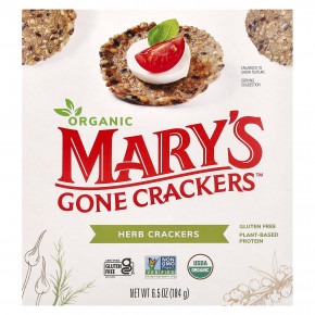 Mary's Gone Crackers, крекеры с травами, 184 г (6,5 унции) - описание | фото