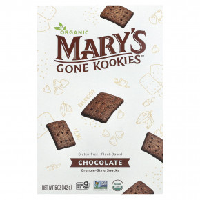 Mary's Gone Crackers, Organic Graham Style Snacks, шоколад, 142 г (5 унций) - описание