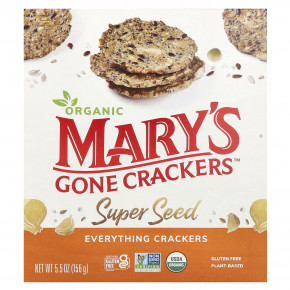 Mary's Gone Crackers, Органические суперсеменные крекеры, все, 156 г (5,5 унции) в Москве - eco-herb.ru | фото