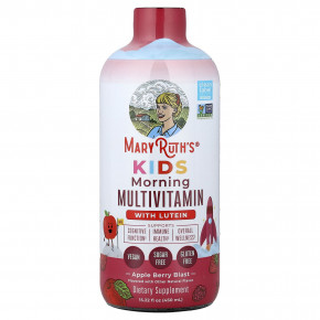MaryRuth's, для детей, утренняя мультивитаминная добавка с лютеином, со вкусом яблока и ягод, 450 мл (15,22 жидк. унции) - описание | фото