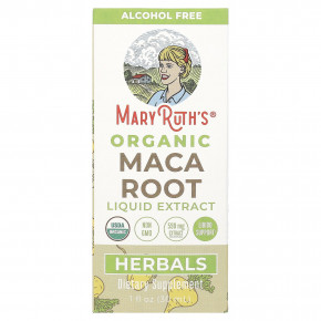 MaryRuth's, жидкий экстракт корня органической маки, без спирта, 30 мл (1 жидк. унция) - описание | фото