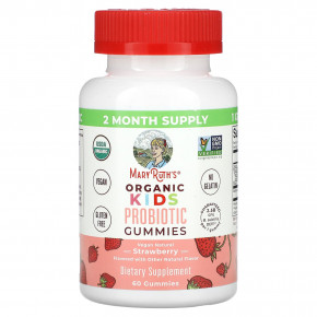 MaryRuth's, Organic Kids Probiotic Gummies, Strawberry, 60 Gummies - описание | фото