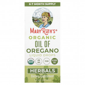 MaryRuth's, Organic Oil of Oregano Liquid Drops, 1 fl oz (30 ml) в Москве - eco-herb.ru | фото