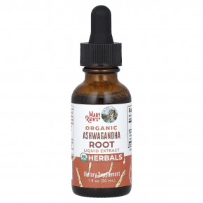 MaryRuth's, жидкий экстракт корня органической ашваганды, без спирта, 30 мл в Москве - eco-herb.ru | фото