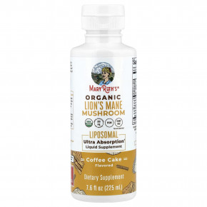 MaryRuth's, органический гриб ежовик гребенчатый, липосомальная жидкая добавка, со вкусом кофейного торта, 225 мл (7,6 жидк. унции) в Москве - eco-herb.ru | фото