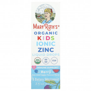 MaryRuth's, органический ионный цинк в жидкой форме, для детей, для детей 4–13 лет, с ягодным вкусом, 60 мл (2 жидк. унции) в Москве - eco-herb.ru | фото