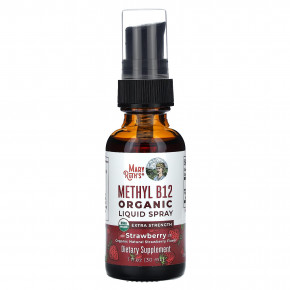 MaryRuth's, органический метилкобаламин, жидкий спрей, со вкусом клубники, 720 мкг, 30 мл (1 жидк. унция) в Москве - eco-herb.ru | фото