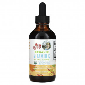 MaryRuth's, Органический витамин C в жидких каплях, апельсин и ваниль, 120 мл (4 жидк. унц.) в Москве - eco-herb.ru | фото