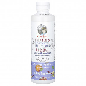 MaryRuth's, Пренатальный и послеродовой мультивитаминный липосомальный комплекс, апельсин и ваниль, 450 мл (15,22 жидк. Унции) - описание | фото
