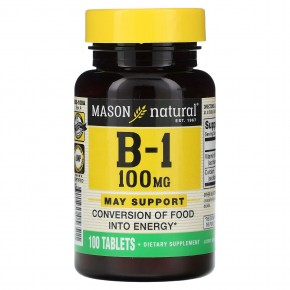 Mason Natural, B-1, 100 mg, 100 Tablets в Москве - eco-herb.ru | фото