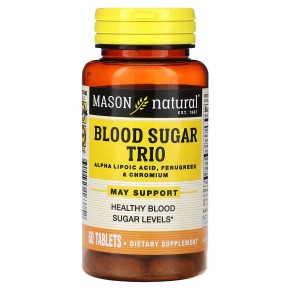 Mason Natural, Blood SugarTrio, 60 таблеток в Москве - eco-herb.ru | фото