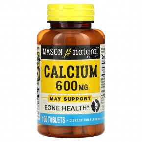 Mason Natural, Calcium, 600 mg, 100 Tablets в Москве - eco-herb.ru | фото