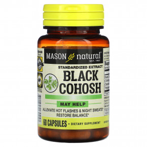 Mason Natural, Черный кохош, стандартизированный экстракт, 60 капсул в Москве - eco-herb.ru | фото