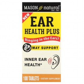 Mason Natural, Ear Health Plus, 100 Tablets в Москве - eco-herb.ru | фото