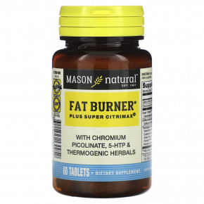 Mason Natural, Fat Burner Plus Super Citrimax, 60 таблеток - описание | фото