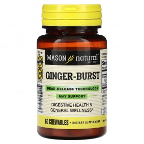 Mason Natural, Ginger-Burst, 60 Chewables в Москве - eco-herb.ru | фото