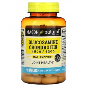 Mason Natural, Глюкозамин хондроитин, 90 таблеток в Москве - eco-herb.ru | фото