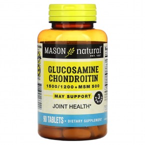 Mason Natural, Глюкозамин, хондроитин + МСМ, 90 таблеток в Москве - eco-herb.ru | фото