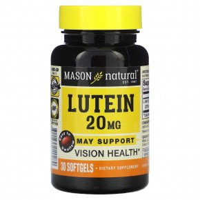 Mason Natural, Lutein, 20 mg, 30 Softgels в Москве - eco-herb.ru | фото