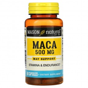 Mason Natural, Мака, 500 мг, 60 капсул в Москве - eco-herb.ru | фото