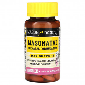 Mason Natural, Masonatal Prenatal Formulation, добавка для беременных, 100 таблеток - описание | фото