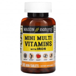 Mason Natural, Мультивитамины с железом, 365 мини-таблеток в Москве - eco-herb.ru | фото