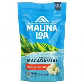 Mauna Loa, Dry Roasted Macadamias, гавайская морская соль, 113 г (4 унции) в Москве - eco-herb.ru | фото