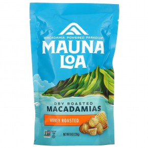 Mauna Loa, Dry Roasted Macadamias, обжаренный с медом, 226 г (8 унций) в Москве - eco-herb.ru | фото