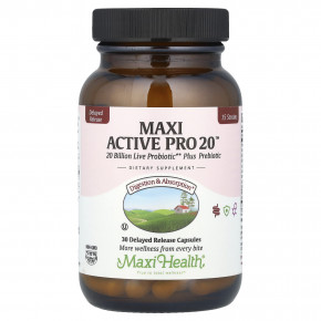 Maxi Health, Maxi Active Pro 20 ™, 20 миллиардов, 30 капсул с отсроченным высвобождением в Москве - eco-herb.ru | фото