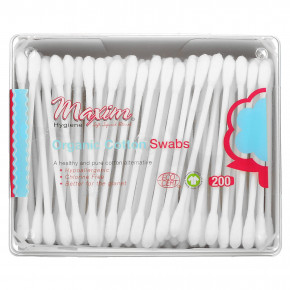 Maxim Hygiene Products, Органические ватные палочки, 200 шт (Товар снят с продажи) в Москве - eco-herb.ru | фото