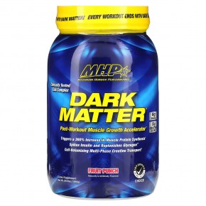 MHP, DARK MATTER, ускоритель роста мышц после тренировки, фруктовый пунш, 1560 г (3,44 фунта) - описание