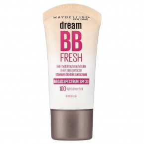 Maybelline, Dream BB Fresh, увлажняющий бальзам для кожи, SPF 30, 100 светлый прозрачный оттенок, 30 мл (1 жидк. унция) - описание | фото
