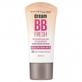 Maybelline, Dream BB Fresh, увлажняющий бальзам для кожи, SPF 30, 110 светлый/средний оттенок, 30 мл (1 жидк. унция) - описание