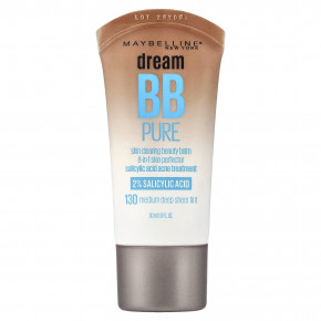 Maybelline, Dream BB Pure, очищающий бальзам для кожи, оттенок 130, темно-прозрачный, 30 мл (1 жидк. унция) - описание