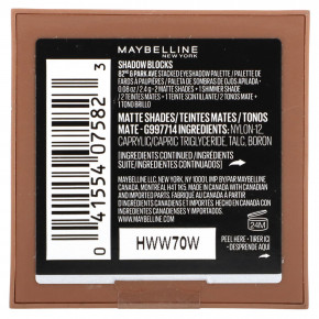 Maybelline, Shadow Blocks, 10 82nd & Park Ave, 2,4 г (0,08 унции) в Москве - eco-herb.ru | фото