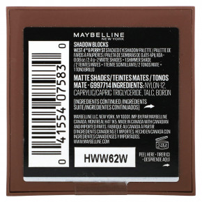 Maybelline, Shadow Blocks, 20 West 4th & Perry St, 2,4 г (0,08 унции) в Москве - eco-herb.ru | фото