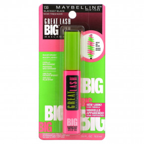 Maybelline, Тушь для ресниц Great Lash Big, оттенок 130 угольно-черный, 10 мл в Москве - eco-herb.ru | фото