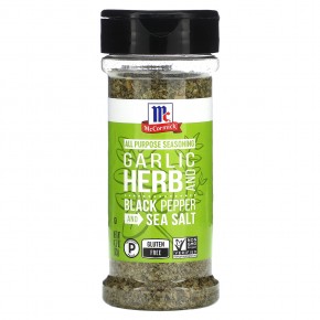 McCormick, All Purpose Seasoning, Garlic Herb with Black Pepper and Sea Salt, 4.37 oz (123 g) в Москве - eco-herb.ru | фото