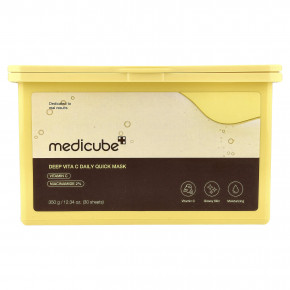 Medicube, Deep Vita C, ежедневная маска для лица, 30 шт., 350 г (12,34 унции) - описание | фото